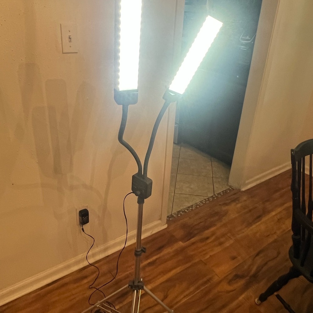 Adjustable Glamcor Dual LED Floor Lamp